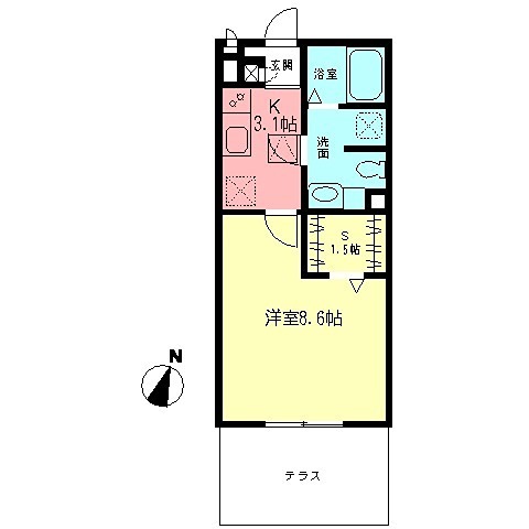 アミカ湘南Ａの間取り