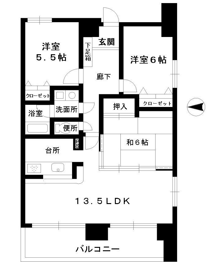 広島市中区大手町のマンションの間取り