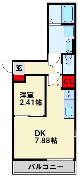 北九州市戸畑区銀座のアパートの間取り