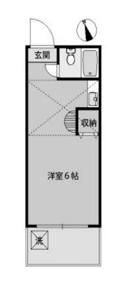 松戸市北松戸のアパートの間取り