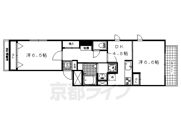 【メゾン・ド・フルール武者小路の間取り】