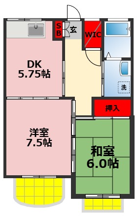 第二コーポ黒砂台の間取り