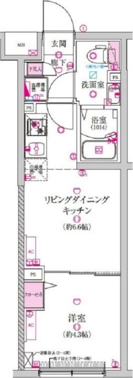 ラフィスタ豪徳寺の間取り