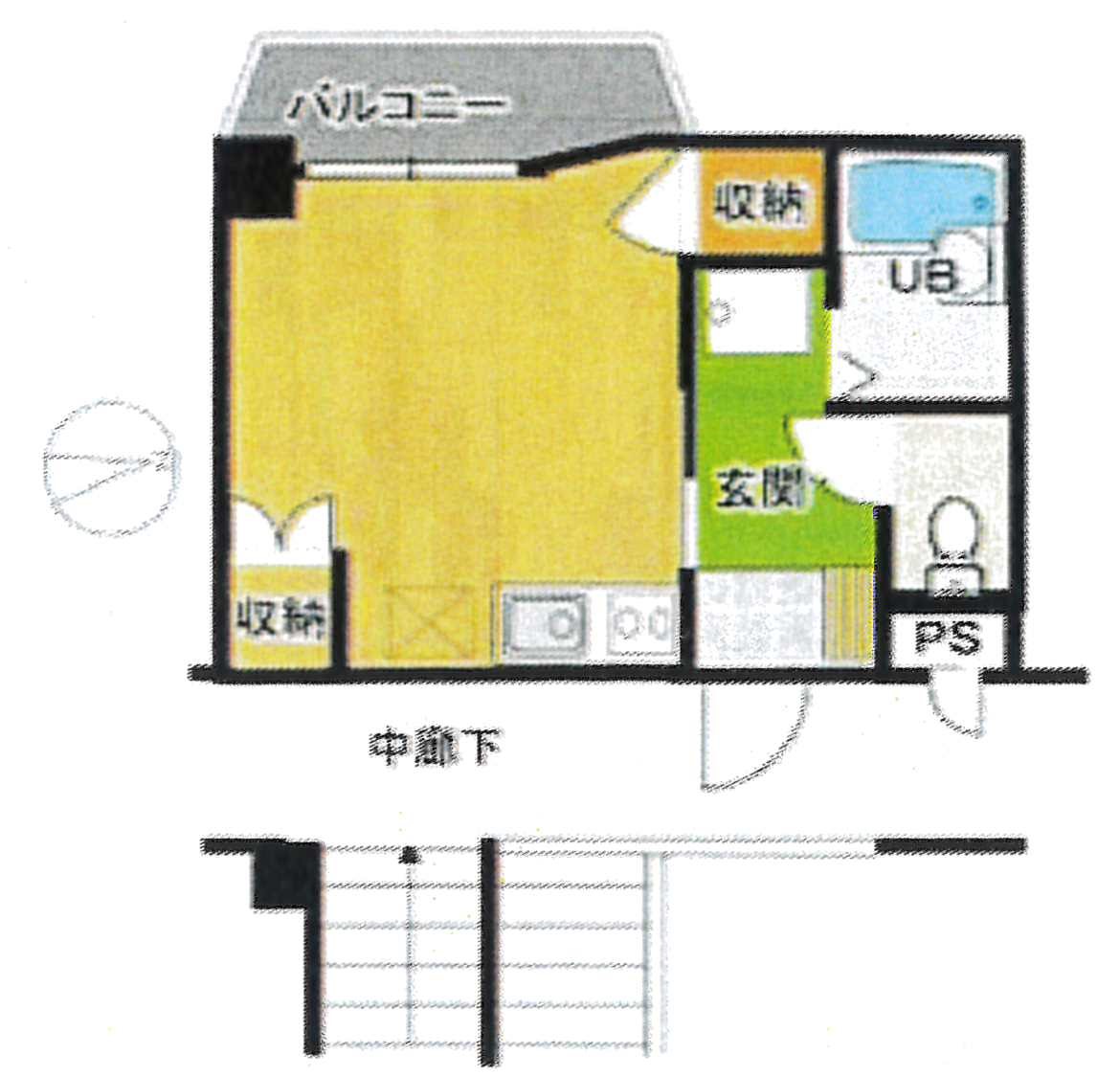 仙台市太白区八木山香澄町のマンションの間取り