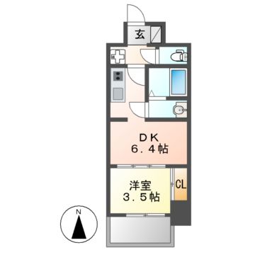 プレサンス上前津エレスタの間取り