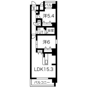 名古屋市中区平和のマンションの間取り