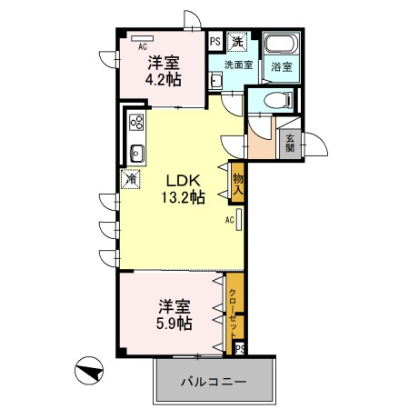 クレリアス若葉の間取り