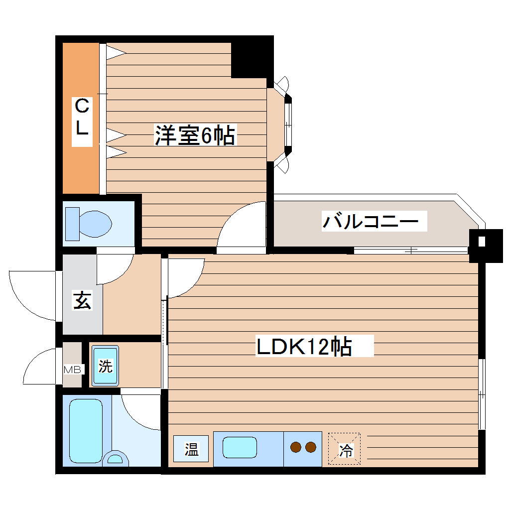 旭コンフォート八乙女の間取り