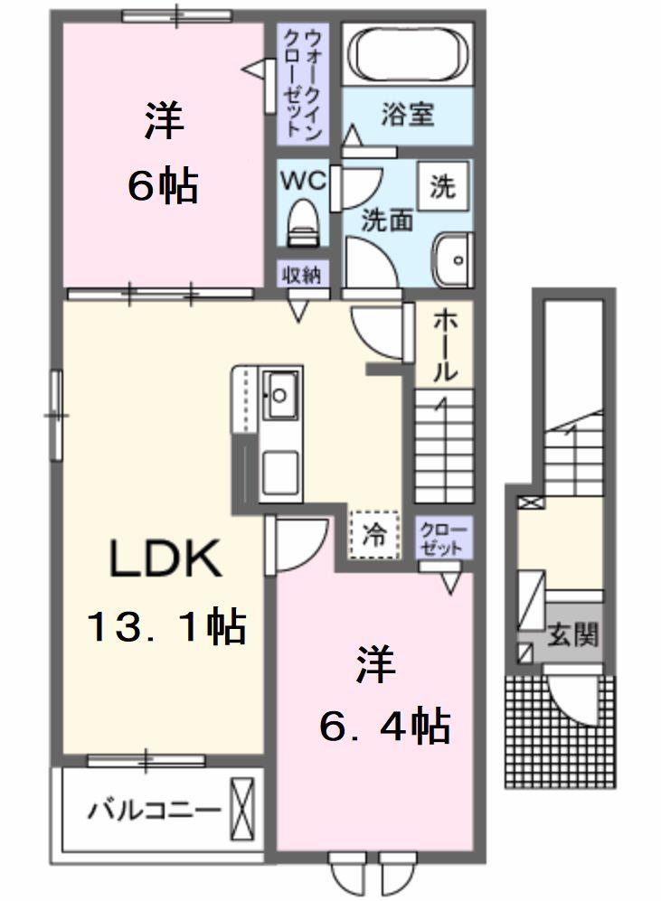 コンフォーティア２　Ａの間取り