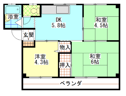 杭ノ瀬アパートの間取り