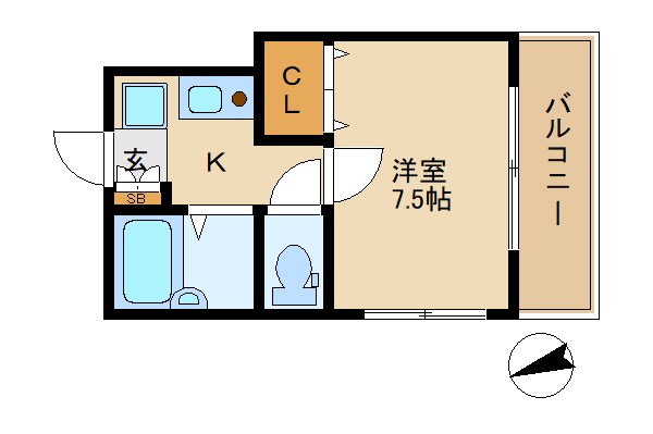 横浜市鶴見区矢向のマンションの間取り