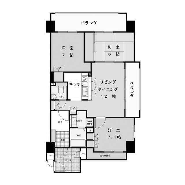 サーパス市駅前の間取り