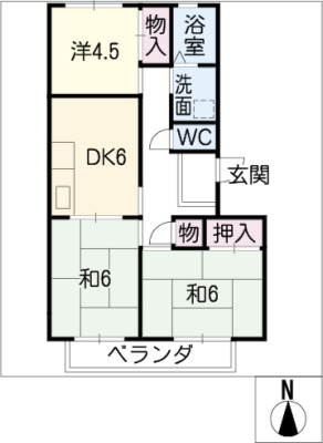 シャトーピア四辻A棟の間取り