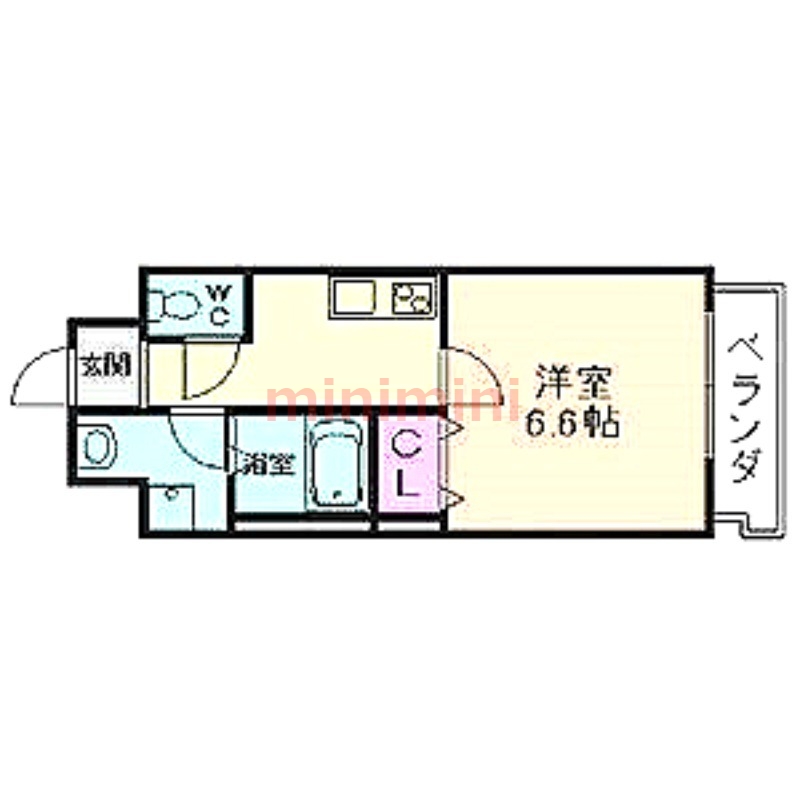 吹田市岸部南のマンションの間取り