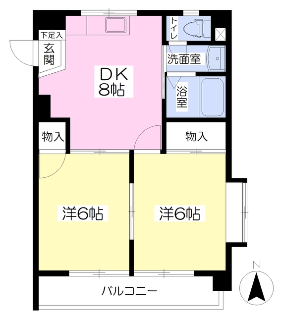 松山市御宝町のマンションの間取り