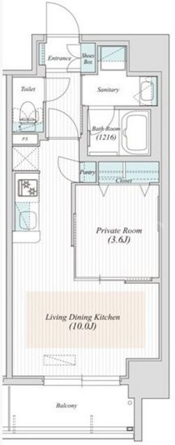 大阪市北区堂島のマンションの間取り