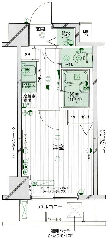 パークウェル早稲田弐番館の間取り