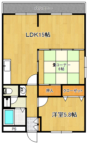 明石市東藤江のマンションの間取り