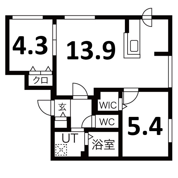 札幌市中央区南五条西のマンションの間取り