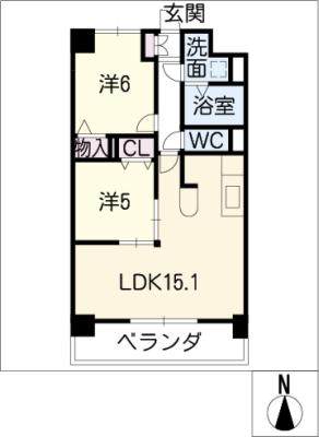 ＣＬＡＳＳ　ＯＮＥ　Ｋ．Ｏ．の間取り