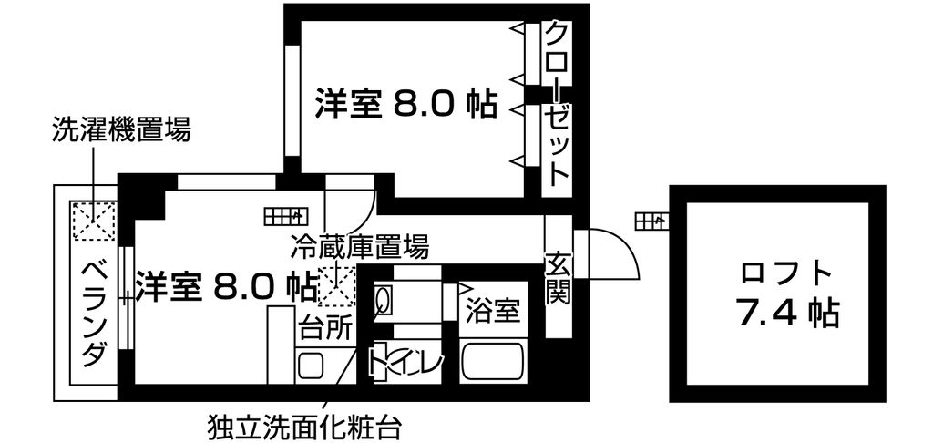 カサ・ロマの間取り