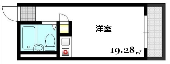 広島市中区鶴見町のマンションの間取り