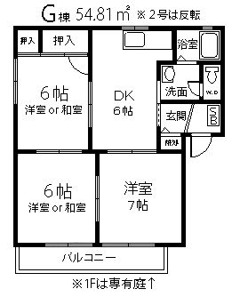 福岡市早良区重留のアパートの間取り