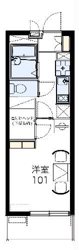 レオパレスパークタウン北斗の間取り写真