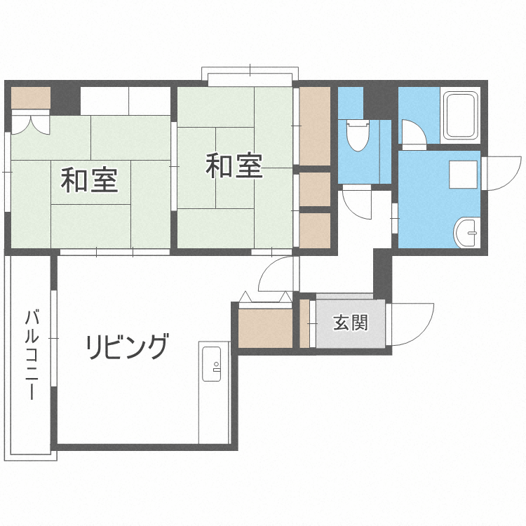 札幌市北区北十七条西のマンションの間取り