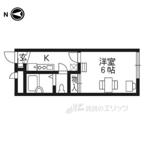 京都市南区吉祥院這登西町のアパートの間取り