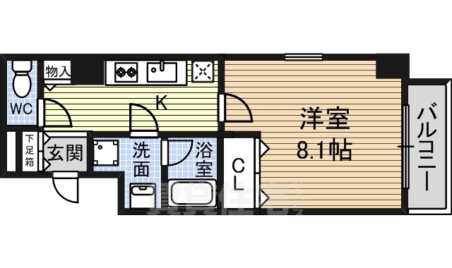 名古屋市昭和区車田町のマンションの間取り