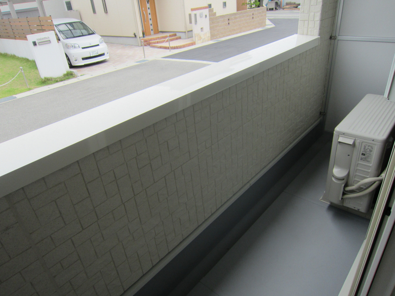 バルコニー　１Ｆだけど高さは十分。写真じゃ伝わらないので見てください