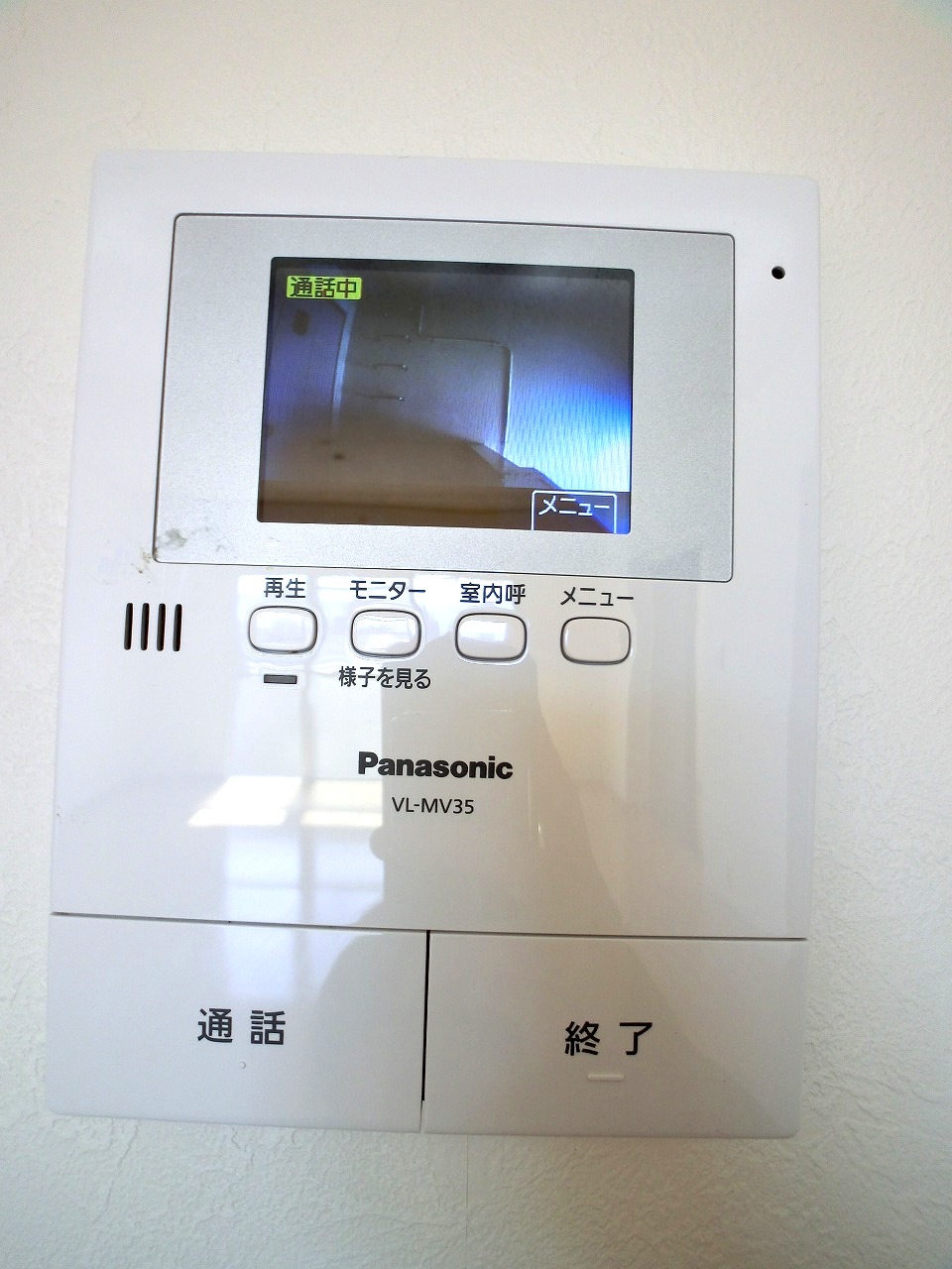セキュリティ　モニター付インターホンでセキュリティ安心ですね♪