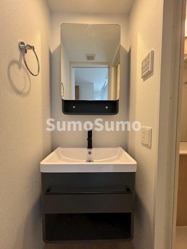 洗面設備　使いやすい洗面所です