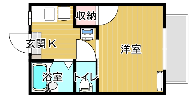 ＪＲ吉備線 服部駅 徒歩8分 2階建 築34年の間取り写真