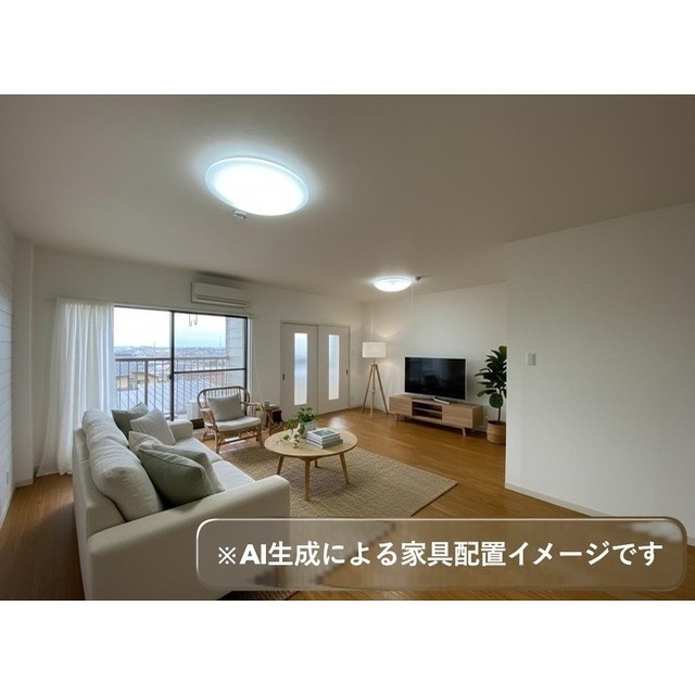 居室・リビング　ＬＤＫ　※ＡＩ生成による家具配置イメージ