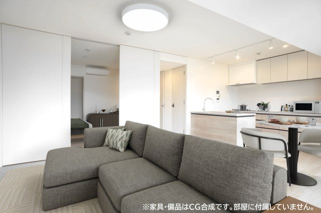 居室・リビング　※家具・備品はCG合成です。部屋に付属していません。