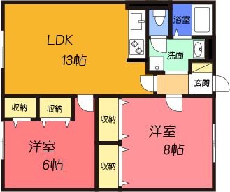 阪急京都線 総持寺駅 徒歩4分 2階建 築27年の間取り写真