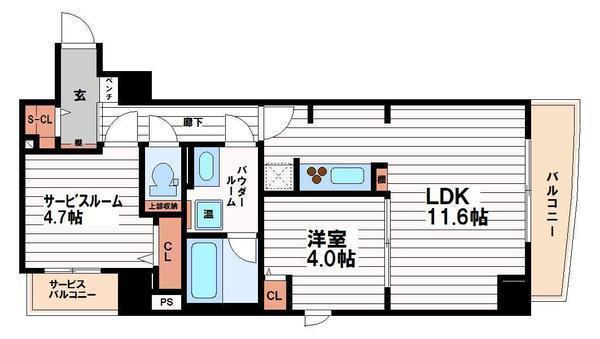 パークフラッツ安堂寺町の間取り写真
