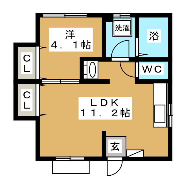 メゾン弐番館A棟の間取り写真