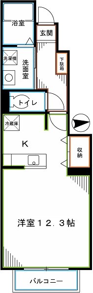 西武国分寺線 鷹の台駅 徒歩13分 2階建 築19年の間取り写真