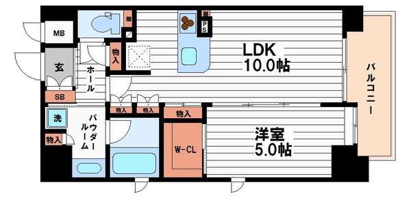 地下鉄谷町線 四天王寺前夕陽ケ丘駅 徒歩4分 9階建 築14年の間取り写真
