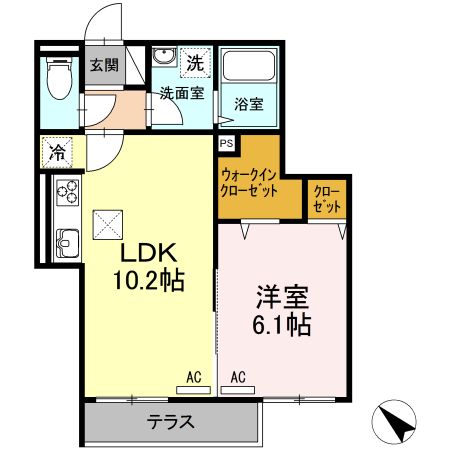 新川崎ヴィラージュAの間取り写真