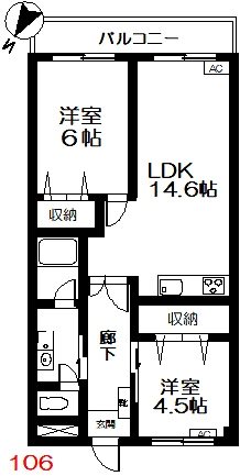 コーポ第三糀屋の間取り写真