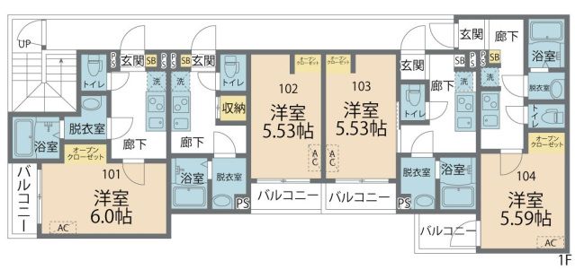 カインドネス厚木旭町Southの間取り写真