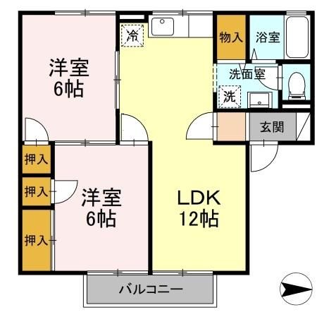 レジデンス西村 A棟の間取り写真