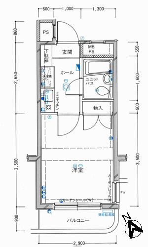 ダイアパレス福島宮下町の間取り