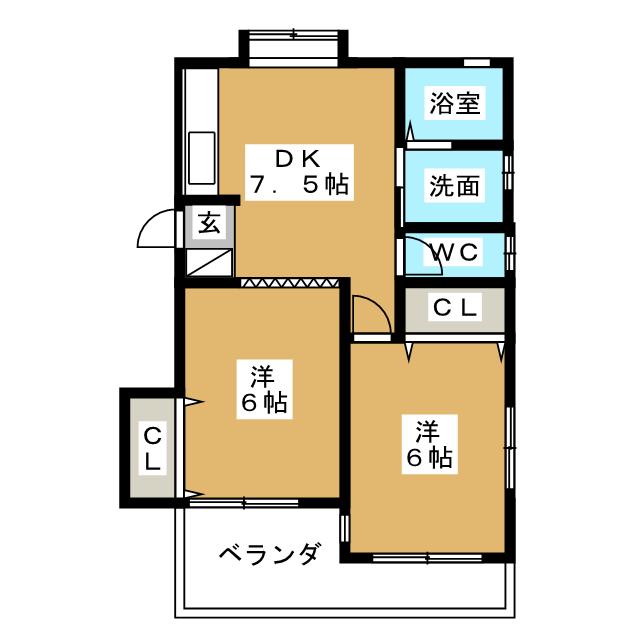 カーサＴＩＫＩ鬼越の間取り