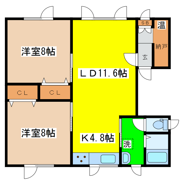 ハイツ菊地IIの間取り