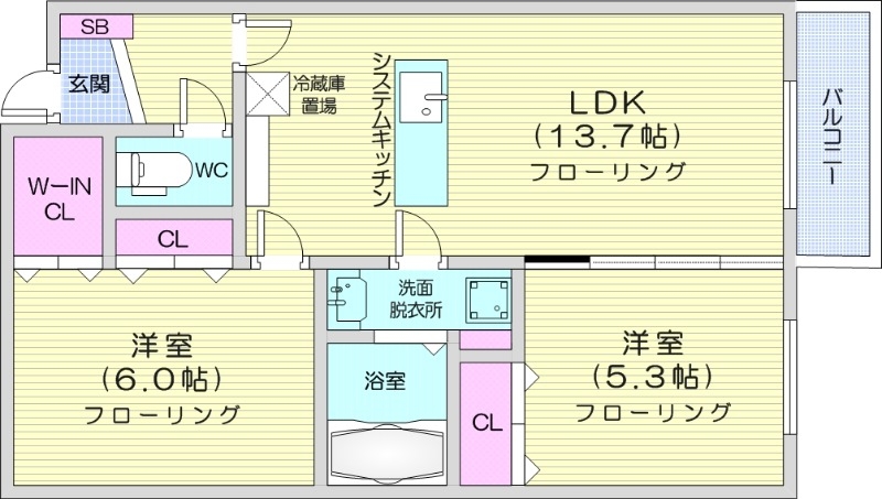 Graneige Yamahanaの間取り